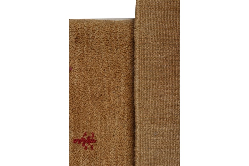 Håndknyttet Gabbeh Shiraz Uld Lysebrun 85x122cm - Håndvævede tæpper - Orientalske tæpper - Persisk tæppe