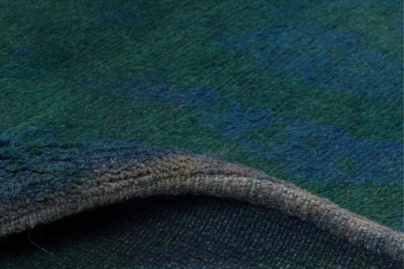 Håndknyttet Gabbeh Shiraz Uld Mørkeblå / Mørkegrøn 152x190cm - Håndvævede tæpper - Orientalske tæpper - Persisk tæppe