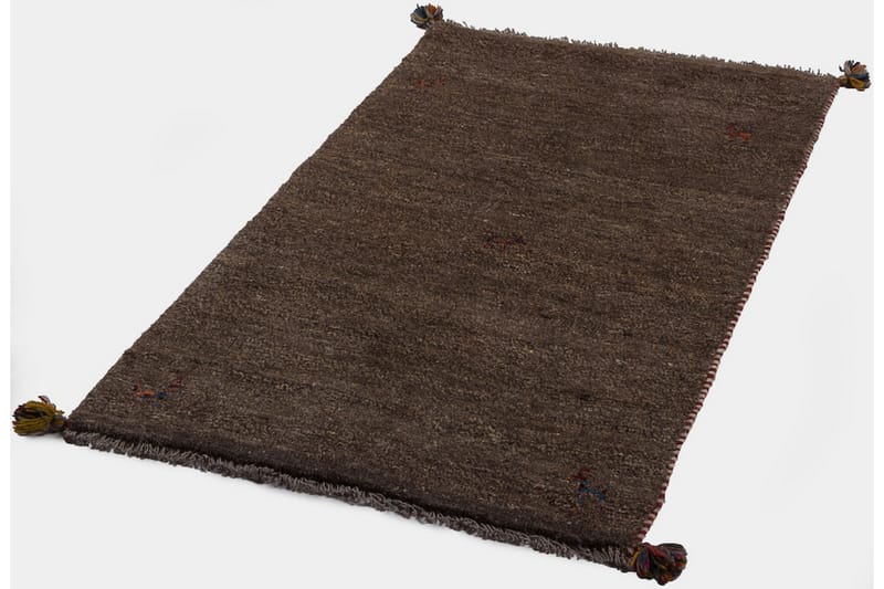 Håndknyttet Gabbeh Shiraz Uld mørkegrå 78x132cm - Håndvævede tæpper - Orientalske tæpper - Persisk tæppe
