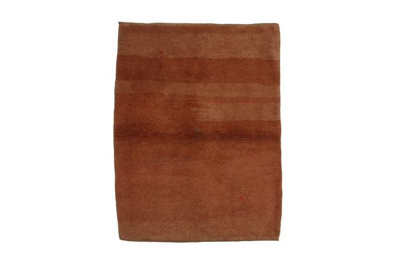 Håndknyttet Gabbeh Shiraz Uld Orange 105x140cm - Tekstiler - Tæpper - Orientalske tæpper