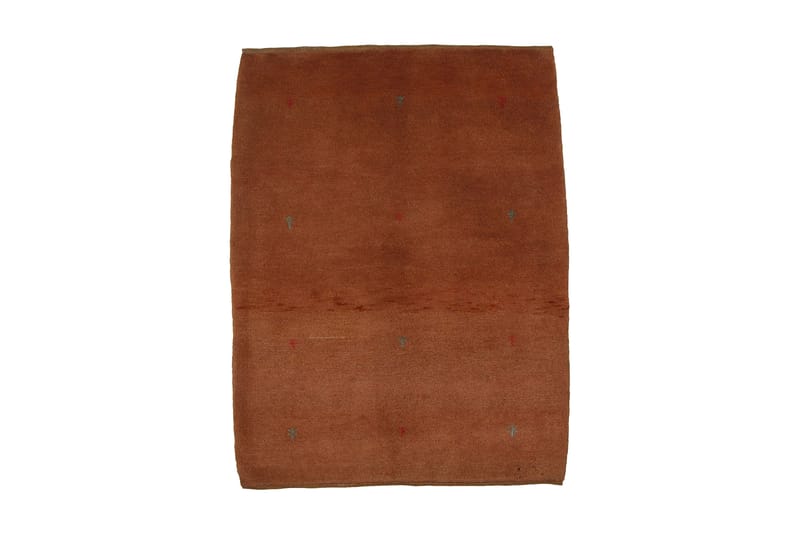 Håndknyttet Gabbeh Shiraz Uld Orange 105x141cm - Håndvævede tæpper - Orientalske tæpper - Persisk tæppe