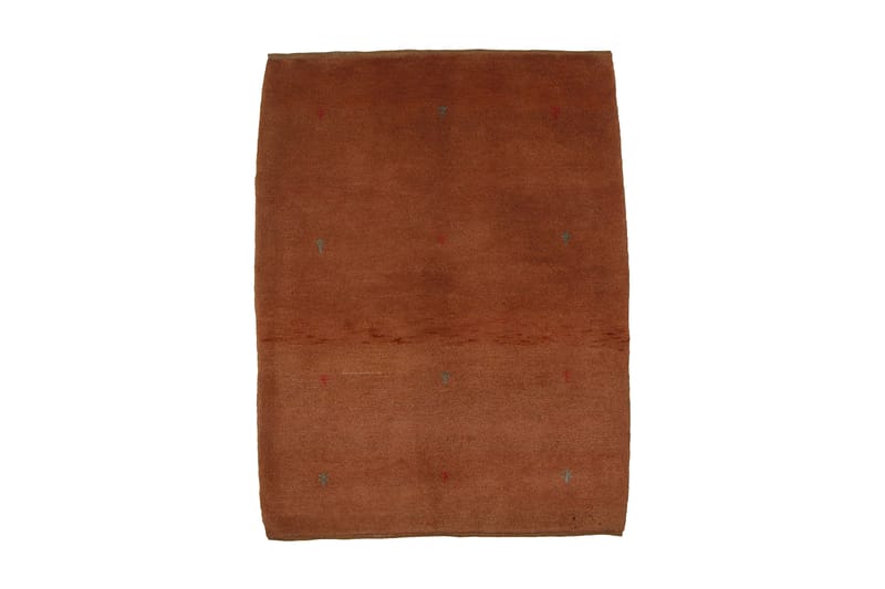 Håndknyttet Gabbeh Shiraz Uld Orange 105x141cm - Håndvævede tæpper - Orientalske tæpper - Persisk t�æppe