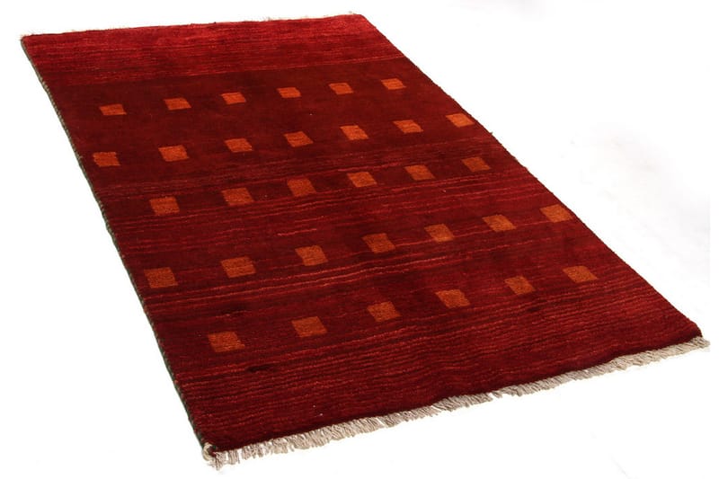 Håndknyttet Gabbeh Shiraz Uld Rød / Orange 101x154cm - Håndvævede tæpper - Orientalske tæpper - Persisk tæppe