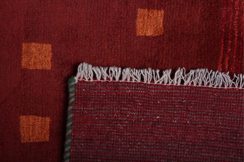 Håndknyttet Gabbeh Shiraz Uld Rød / Orange 101x154cm - Håndvævede tæpper - Orientalske tæpper - Persisk tæppe