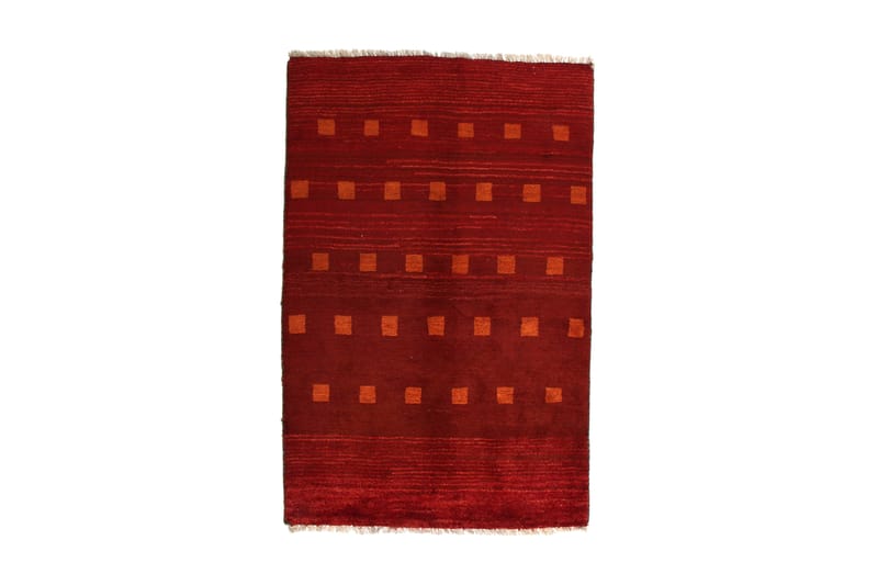 Håndknyttet Gabbeh Shiraz Uld Rød / Orange 101x154cm - Håndvævede tæpper - Orientalske tæpper - Persisk tæppe