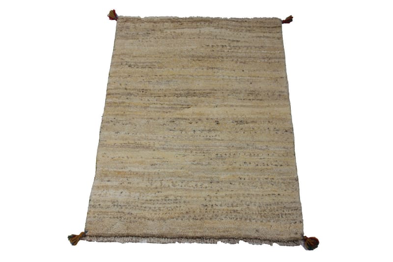 Håndknyttet Gabbeh Shiraz uldcreme / Grå 79x114cm - Håndvævede tæpper - Orientalske tæpper - Persisk tæppe