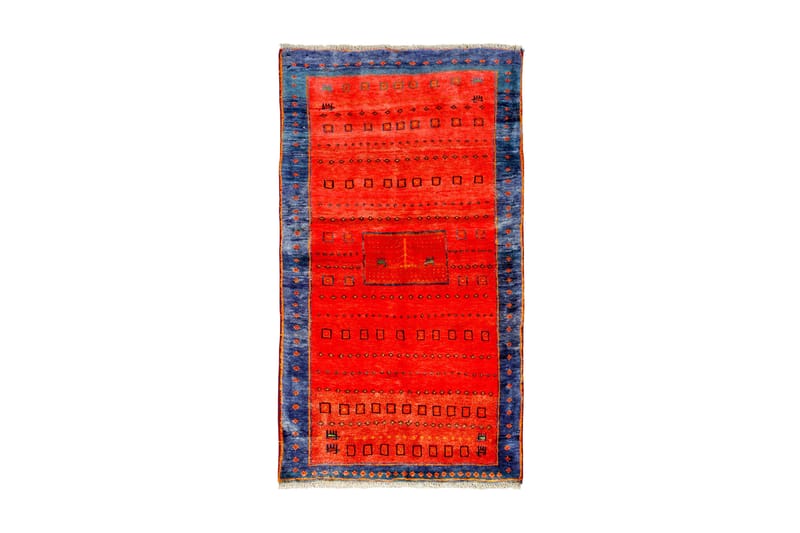 Håndknyttet persisk tæppe 97x172 cm Gabbeh Shiraz - Rød / blå - Orientalske tæpper - Persisk tæppe