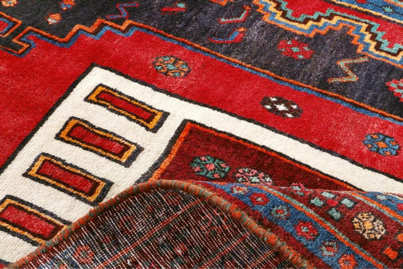 Håndknyttet persisk tæppe 134x256 cm - Mørkeblå / rød - Orientalske tæpper - Persisk tæppe