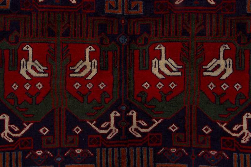 Håndknyttet persisk tæppe 138x298 cm - Rød / grøn - Orientalske tæpper - Persisk tæppe