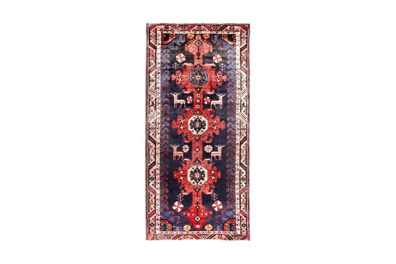 Håndknyttet persisk tæppe 150x316 cm - Mørkeblå / rød - Orientalske tæpper - Persisk tæppe