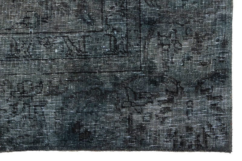 Håndknyttet persisk uldmåtte 222x320 cm Vintage - Mørkegrøn - Orientalske tæpper - Persisk tæppe