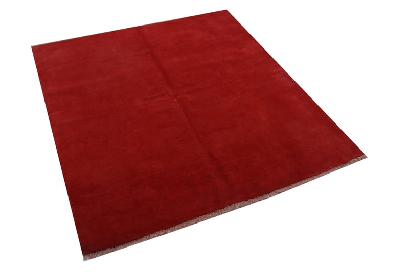 Håndknyttet Persisk Uldtæppe 160x188 cm Gabbeh Shiraz - Rød - Orientalske tæpper - Persisk tæppe