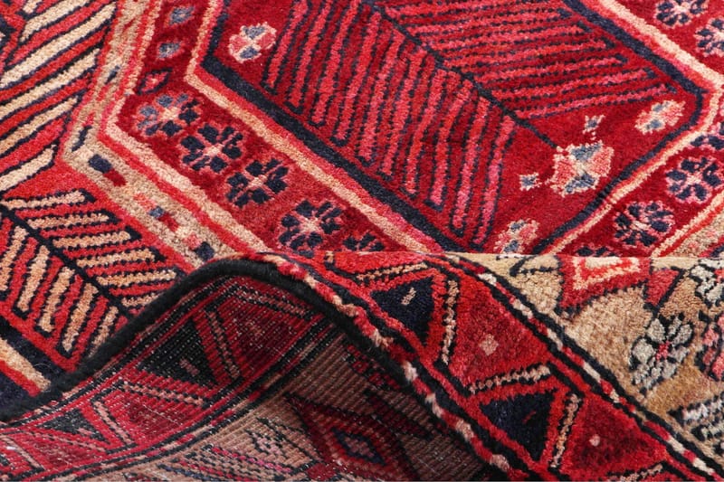Håndknyttet persisk tæppe 141x330 cm - Rød / mørkeblå - Orientalske tæpper - Persisk tæppe