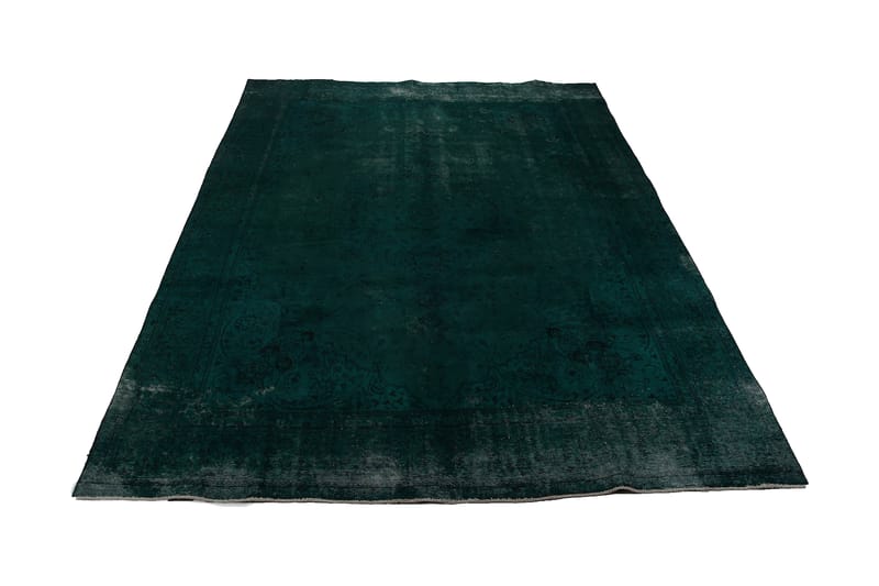 Håndknyttet persisk uldmåtte 284x384 cm Vintage - Grøn - Orientalske tæpper - Persisk tæppe
