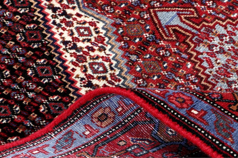 Håndknyttet persisk tæppe 126x166 cm - Mørkeblå / rød - Orientalske tæpper - Persisk tæppe