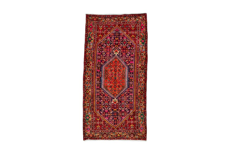 Håndknyttet persisk tæppe 161x310 cm - Rød / mørkeblå - Orientalske tæpper - Persisk tæppe