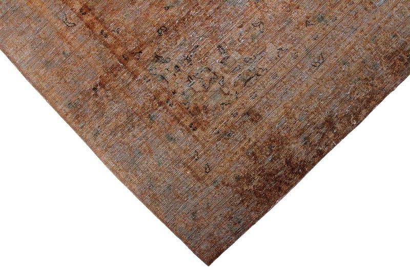 Håndknyttet persisk uldmåtte 258x338 cm Vintage - Brun / blå - Orientalske tæpper - Persisk tæppe
