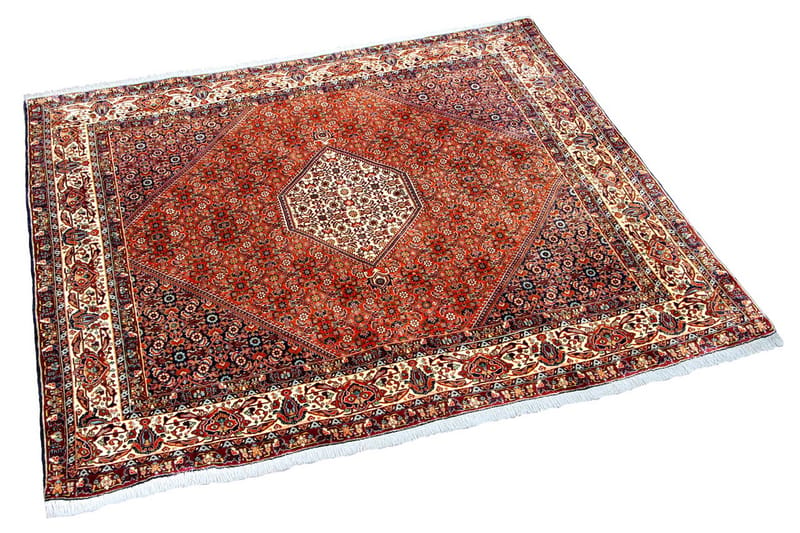 Håndknyttet persisk tæppe 200x200 cm - Kobber / Beige - Orientalske tæpper - Persisk tæppe