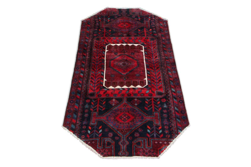 Håndknyttet persisk tæppe 120x260 cm - Mørkeblå / rød - Orientalske tæpper - Persisk tæppe