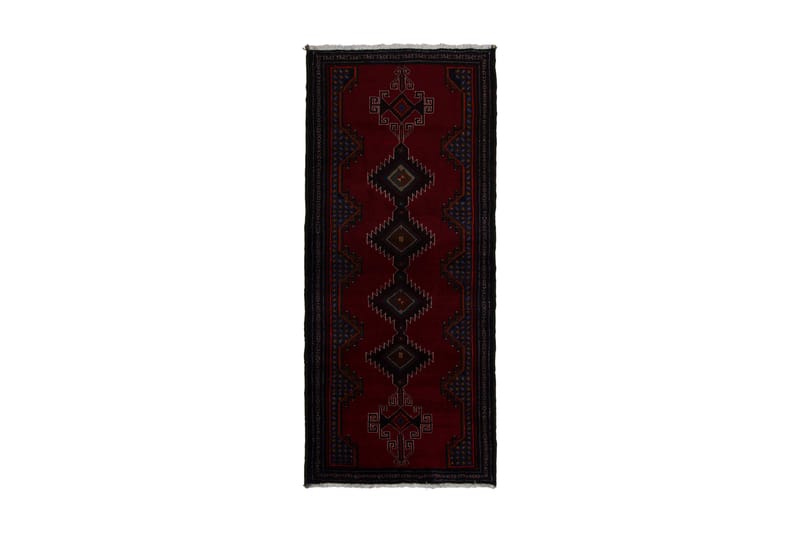 Håndknyttet Persisk tæppe 85x203 cm Kelim - Rød / sort - Orientalske tæpper - Persisk tæppe
