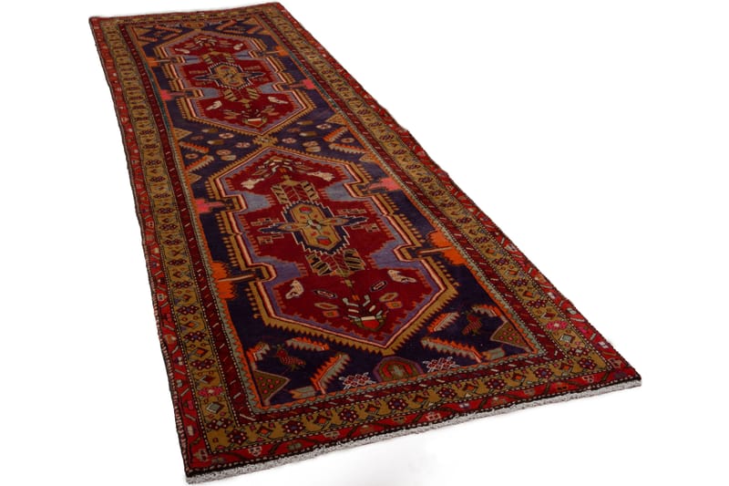 Håndknyttet persisk tæppe 102x312 cm - Mørkeblå / rød - Orientalske tæpper - Persisk tæppe