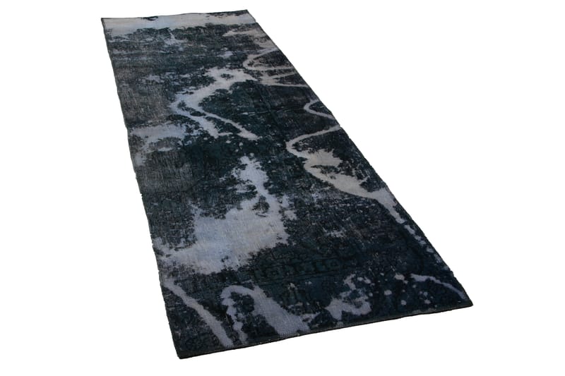Håndknyttet persisk tæppe 88x263 cm Vintage - Blå / grøn - Orientalske tæpper - Persisk tæppe