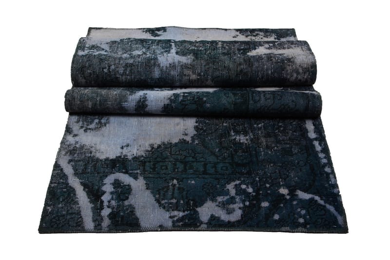 Håndknyttet persisk tæppe 88x263 cm Vintage - Blå / grøn - Orientalske tæpper - Persisk tæppe