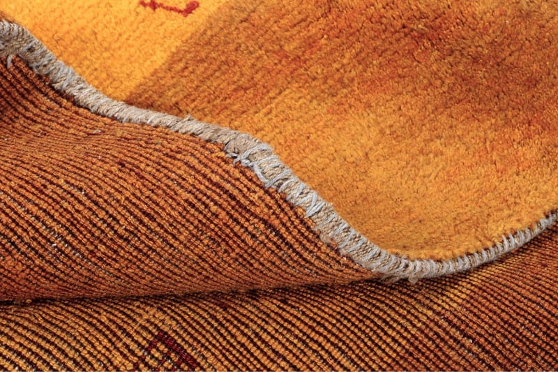 Håndknyttet Persisk Uldtæppe 185x287 cm Gabbeh Shiraz - Sennep - Orientalske tæpper - Persisk tæppe