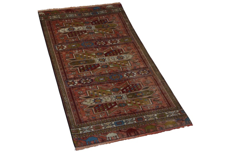 Håndknyttet persisk tæppe 81x180 cm - Kobber / grøn - Orientalske tæpper - Persisk tæppe