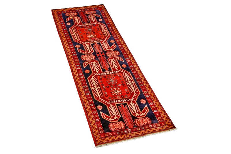 Håndknyttet persisk tæppe 81x258 cm - Mørkeblå / rød - Orientalske tæpper - Persisk tæppe