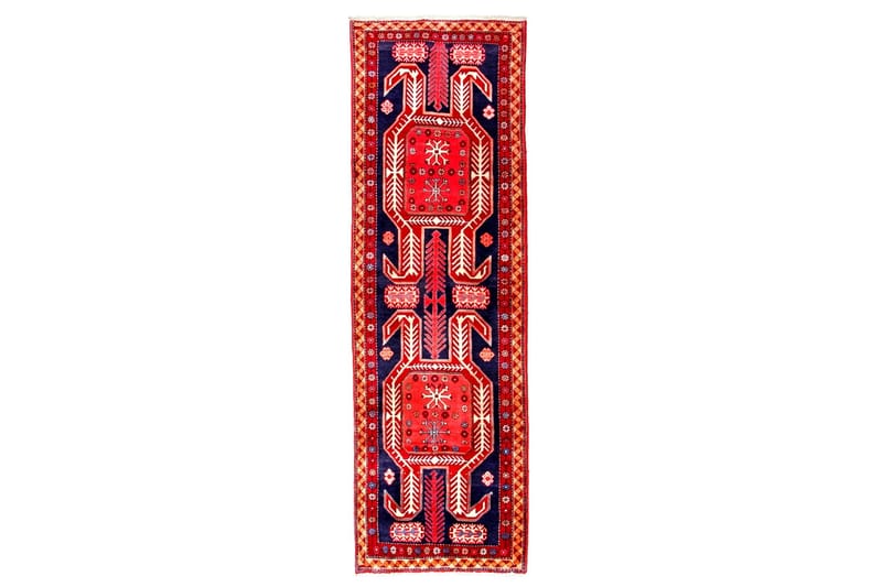 Håndknyttet persisk tæppe 81x258 cm - Mørkeblå / rød - Orientalske tæpper - Persisk tæppe
