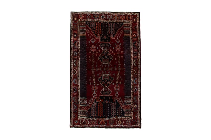Håndknyttet persisk tæppe 148x244 cm - Rød / sort - Orientalske tæpper - Persisk tæppe