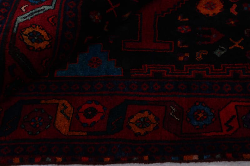 Håndknyttet persisk tæppe 150x341 cm - Sort / rød - Orientalske tæpper - Persisk tæppe