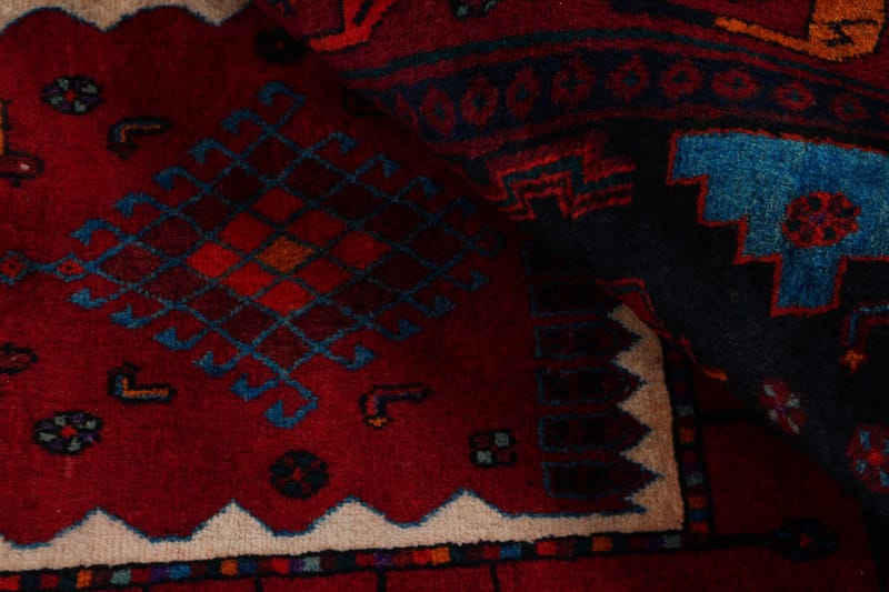 Håndknyttet persisk tæppe 150x341 cm - Sort / rød - Orientalske tæpper - Persisk tæppe