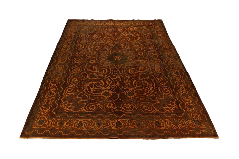 Håndknyttet persisk uldmåtte 288x398 cm Vintage - Brun / orange - Orientalske tæpper - Persisk tæppe