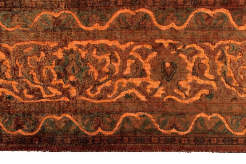 Håndknyttet persisk uldmåtte 288x398 cm Vintage - Brun / orange - Orientalske tæpper - Persisk tæppe