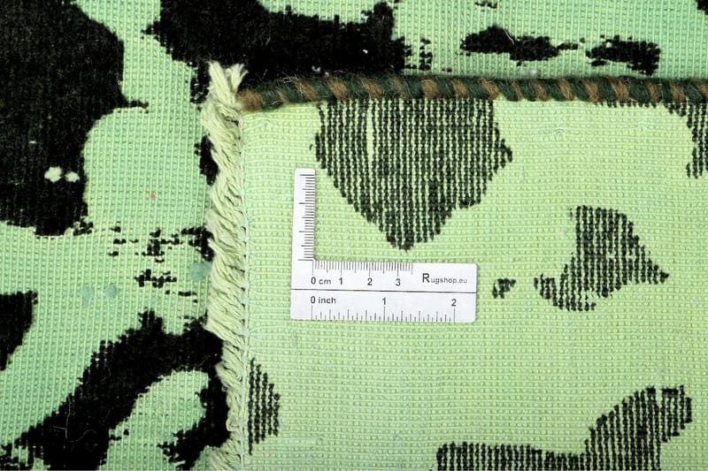 Håndknyttet persisk tæppe 154x174 cm Vintage - Grøn / sort - Orientalske tæpper - Persisk tæppe