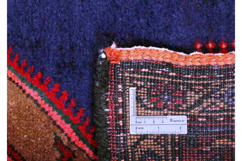 Håndknyttet persisk Qoltoq tæppe 130x255 cm - Mørkeblå / rød - Orientalske tæpper - Persisk tæppe