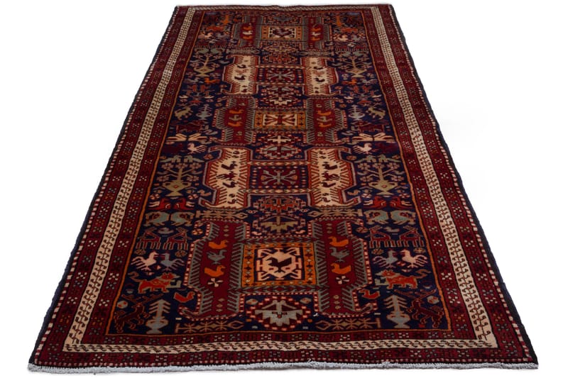 Håndknyttet persisk tæppe 129x307 cm - Mørkeblå / rød - Orientalske tæpper - Persisk tæppe