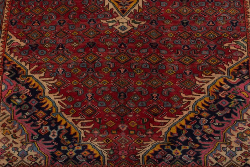 Håndknyttet persisk tæppe 155x300 cm - Rød / mørkeblå - Orientalske tæpper - Persisk tæppe