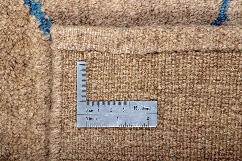 Håndknyttet Persisk Uldtæppe 200x285 cm Gabbeh Shiraz - Blå / beige - Orientalske tæpper - Persisk tæppe