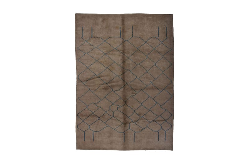Håndknyttet Persisk Uldtæppe 200x285 cm Gabbeh Shiraz - Blå / beige - Orientalske tæpper - Persisk tæppe
