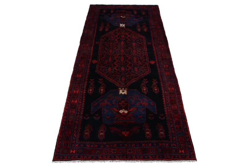 Håndknyttet persisk tæppe 154x385 cm - Mørkeblå / rød - Orientalske tæpper - Persisk tæppe