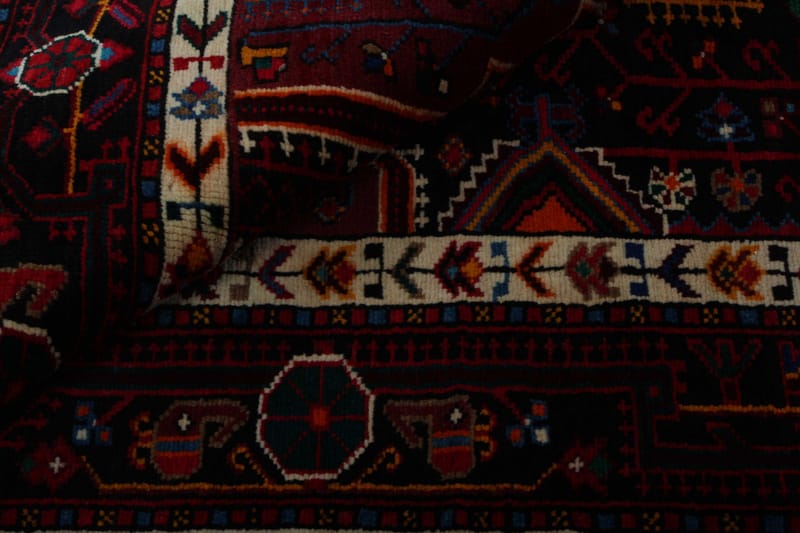 Håndknyttet persisk tæppe 132x279 cm - Rød / mørkeblå - Orientalske tæpper - Persisk tæppe