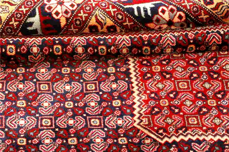 Håndknyttet persisk tæppe 193x283 cm - Rød / mørkeblå - Orientalske tæpper - Persisk tæppe