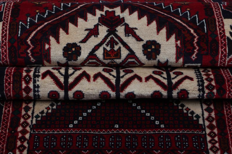 Håndknyttet persisk tæppe 107x212 cm Kelim - Beige / rød - Orientalske tæpper - Persisk tæppe