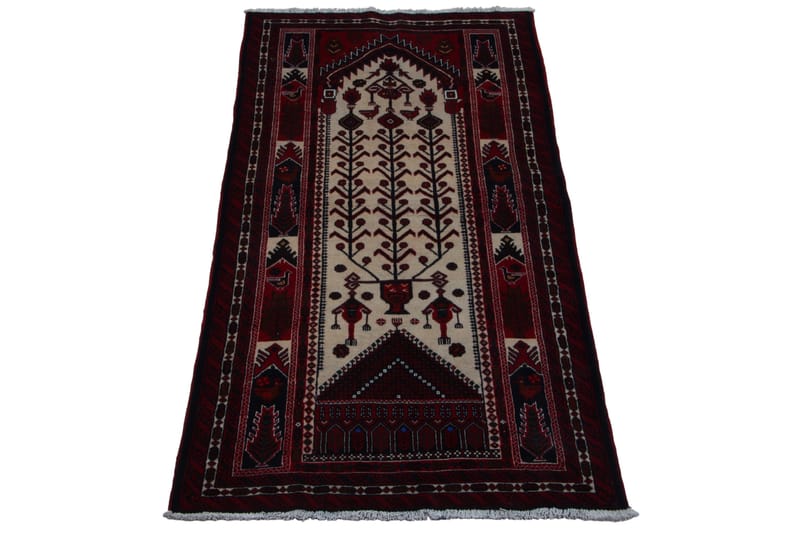 Håndknyttet persisk tæppe 107x212 cm Kelim - Beige / rød - Orientalske tæpper - Persisk tæppe