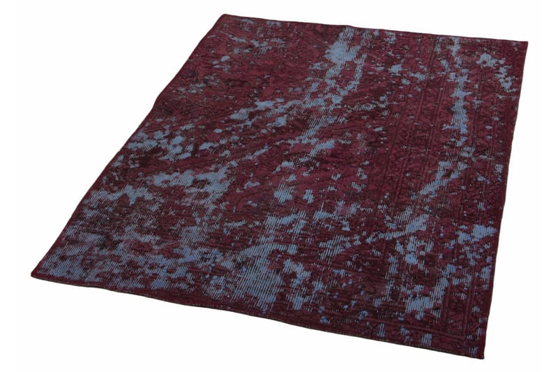Håndknyttet persisk tæppe 98x130 cm Vintage - Rød / blå - Orientalske tæpper - Persisk tæppe