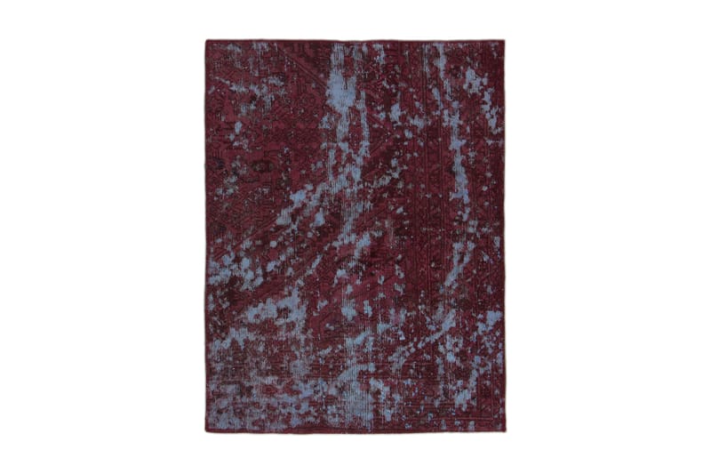 Håndknyttet persisk tæppe 98x130 cm Vintage - Rød / blå - Orientalske tæpper - Persisk tæppe