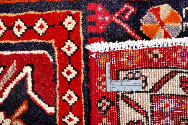 Håndknyttet persisk tæppe 111x302 cm - Rød / mørkeblå - Orientalske tæpper - Persisk tæppe